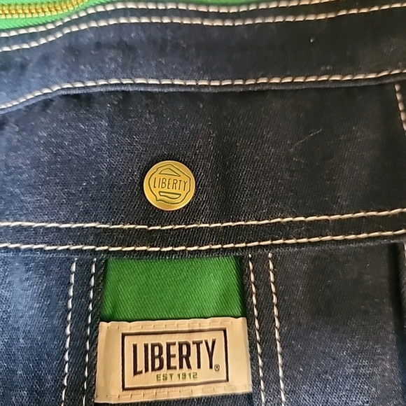 NWT Liberty Flex Mens 40"x30" Blue Denim Bib Overalls Cargo Pocket - Picture 11 of 12